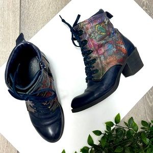 Portofino Colorful Zip-Up Leather Ankle Boots